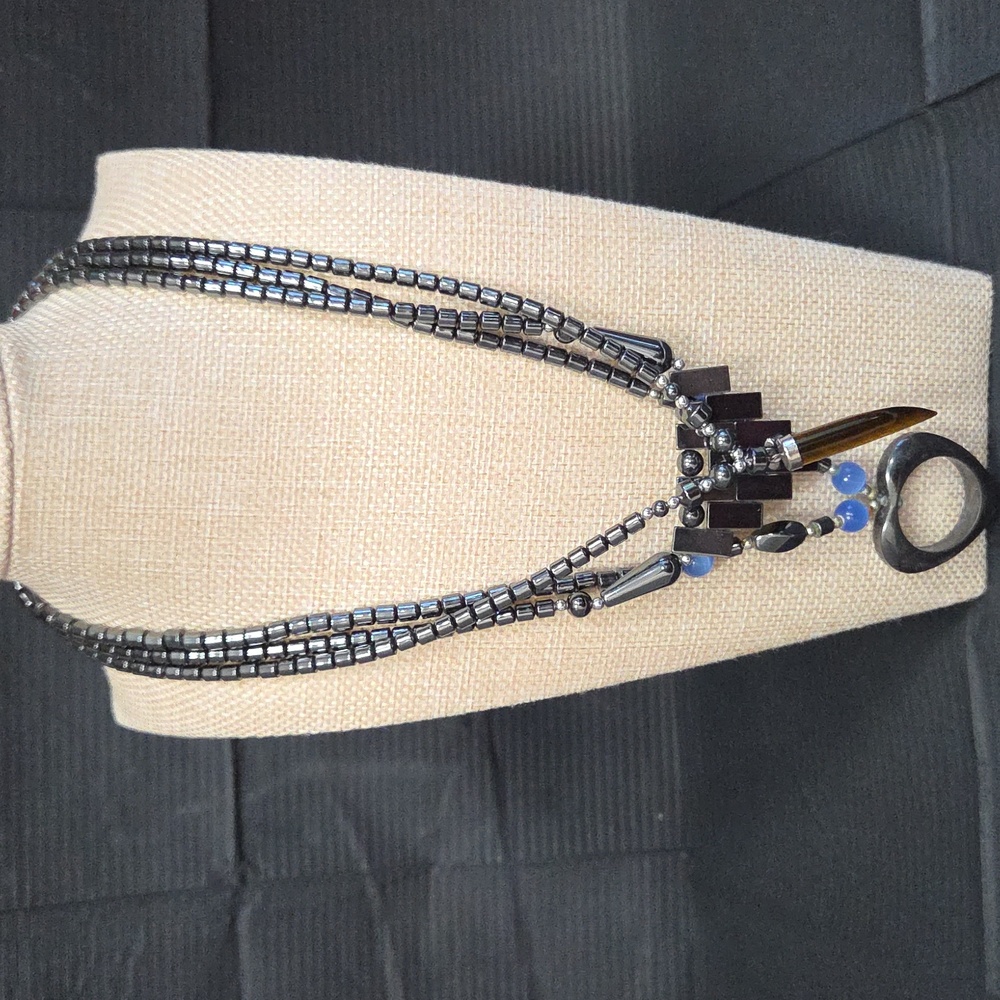 Lot Of 3 Hematite Necklaces